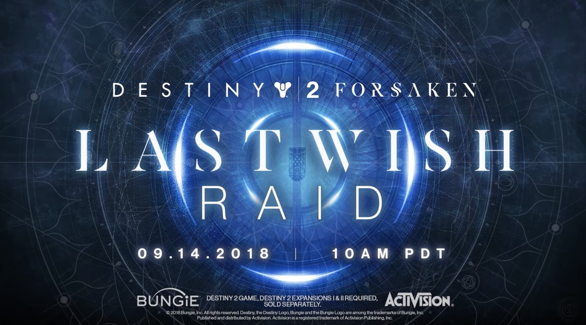 Nuevo trailer de la Incursión de Last Wish para Destiny 2: Forsaken