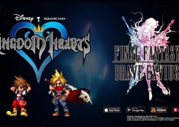 Sora prepara su keyblade en Final Fantasy Brave Exvius