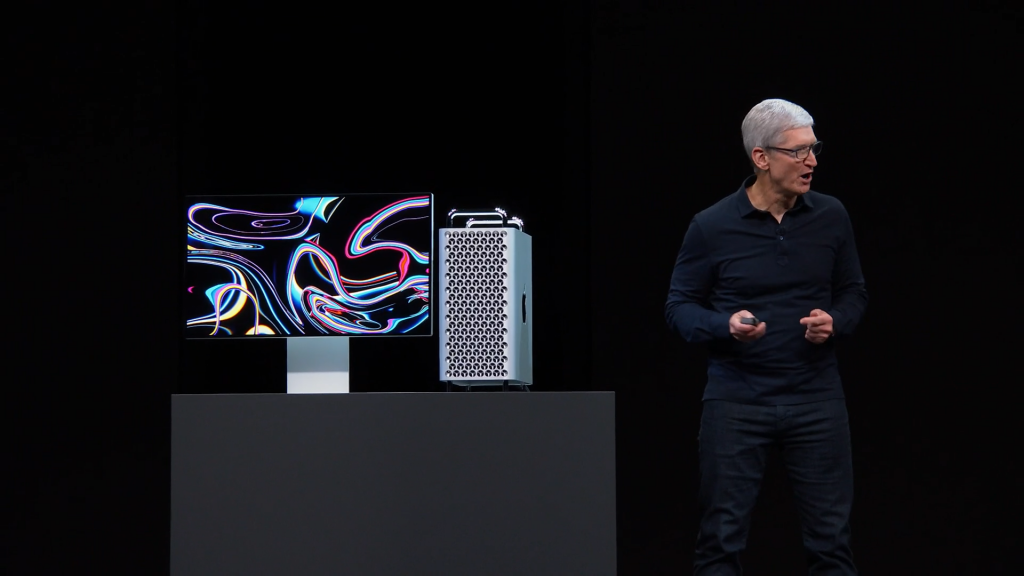 Tim Cook presentando la Apple Mac Pro 2019