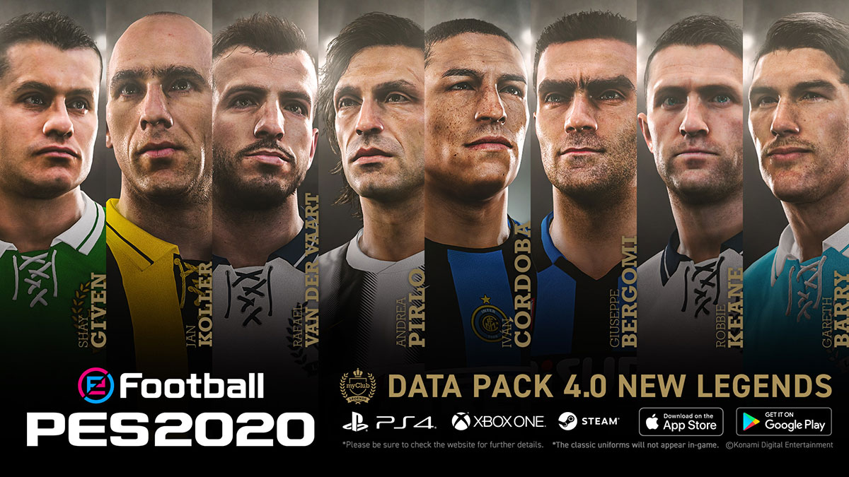 El paquete de datos 4.0 ya están disponible para PES 2020