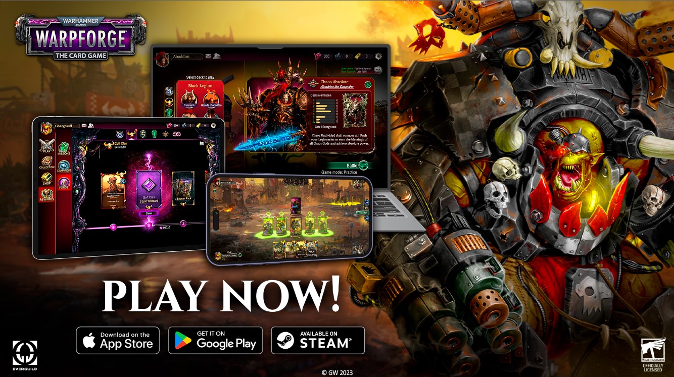 Warhammer 40,000: Warpforge llegó a los sistemas iOS y Android