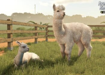 Farming Simulator 25 nos invita a cuidar alpacas con su DLC Beans & Alpacas