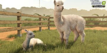 Farming Simulator 25 nos invita a cuidar alpacas con su DLC Beans & Alpacas